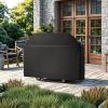 imageVEVOR Grill Cover 66 inch BBQ Covers for Outdoor Grills Waterproof Fade Resistant Weather Resistant Heavy Duty 600D Polyester Easy OnOff with Secure Buckles Black60inch