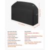 imageVEVOR Grill Cover 66 inch BBQ Covers for Outdoor Grills Waterproof Fade Resistant Weather Resistant Heavy Duty 600D Polyester Easy OnOff with Secure Buckles Black63inch