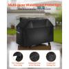 imageVEVOR Grill Cover 66 inch BBQ Covers for Outdoor Grills Waterproof Fade Resistant Weather Resistant Heavy Duty 600D Polyester Easy OnOff with Secure Buckles Black48inch