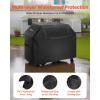 imageVEVOR Grill Cover 66 inch BBQ Covers for Outdoor Grills Waterproof Fade Resistant Weather Resistant Heavy Duty 600D Polyester Easy OnOff with Secure Buckles Black60inch