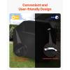 imageVEVOR Grill Cover 66 inch BBQ Covers for Outdoor Grills Waterproof Fade Resistant Weather Resistant Heavy Duty 600D Polyester Easy OnOff with Secure Buckles Black58inch
