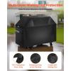 imageVEVOR Grill Cover 66 inch BBQ Covers for Outdoor Grills Waterproof Fade Resistant Weather Resistant Heavy Duty 600D Polyester Easy OnOff with Secure Buckles Black65inch