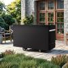 imageVEVOR Grill Cover 66 inch BBQ Covers for Outdoor Grills Waterproof Fade Resistant Weather Resistant Heavy Duty 600D Polyester Easy OnOff with Secure Buckles Black59inch