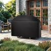 imageVEVOR Grill Cover 66 inch BBQ Covers for Outdoor Grills Waterproof Fade Resistant Weather Resistant Heavy Duty 600D Polyester Easy OnOff with Secure Buckles Black63inch