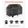 imageVEVOR Grill Cover 66 inch BBQ Covers for Outdoor Grills Waterproof Fade Resistant Weather Resistant Heavy Duty 600D Polyester Easy OnOff with Secure Buckles Black65inch