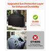 imageVEVOR Grill Cover 66 inch BBQ Covers for Outdoor Grills Waterproof Fade Resistant Weather Resistant Heavy Duty 600D Polyester Easy OnOff with Secure Buckles Black63inch