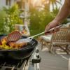 imageVEVOR Grilling Accessories 4PCS BBQ Grill Tool Set Heavy Duty Stainless Steel Barbecue Tools Kitchen Utensils with Tong Spatula Fork Brush for Outdoor Grills Gift for Father Men Husband