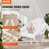 imageVEVOR Hanging Hammock Swing Chair 330 Lbs Capacity Macram Hanging Chair with Mounting Hardware Cotton Rope Swing Chair for Bedroom Balcony Patio Garden WhiteLuxury Style