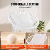 imageVEVOR Hanging Hammock Swing Chair 330 Lbs Capacity Macram Hanging Chair with Mounting Hardware Cotton Rope Swing Chair for Bedroom Balcony Patio Garden WhiteCushion