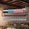 imageVEVOR Hanging Wine Glass Rack 469 x 118 inch Height Adjustable Coppery WallMounted CabinetCoppery
