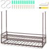 imageVEVOR Hanging Wine Glass Rack 469 x 118 inch Height Adjustable Coppery WallMounted CabinetCoppery