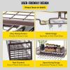 imageVEVOR Hanging Wine Glass Rack 469 x 118 inch Height Adjustable Coppery WallMounted CabinetCoppery