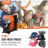 imageVEVOR Heat Press 15x15 High Pressure Heat Press Machine for T Shirts Slide Out Professional Heat Press for Sublimation Vinyl Heat Transfer Projects Heats Up Fast ampamp Evenly Green3in1Orange