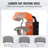 imageVEVOR Heat Press 15x15 High Pressure Heat Press Machine for T Shirts Slide Out Professional Heat Press for Sublimation Vinyl Heat Transfer Projects Heats Up Fast ampamp Evenly Green3in1Orange