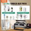 imageVEVOR Heat Press Machine 12 x 15 inch 5 in 1 Heat Transfer Machine with 30 oz Tumbler Press 360 Swing Away TShirt Pressing Digital Precise Control for TShirtsMugsHatsPlates GreenBlack30oz