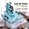 imageVEVOR Heat Press Machine 12 x 15 inch 5 in 1 Heat Transfer Machine with 30 oz Tumbler Press 360 Swing Away TShirt Pressing Digital Precise Control for TShirtsMugsHatsPlates Green5in115x15Green30OZ