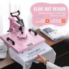 imageVEVOR Heat Press Machine 12 x 15 inch 5 in 1 Heat Transfer Machine with 30 oz Tumbler Press 360 Swing Away TShirt Pressing Digital Precise Control for TShirtsMugsHatsPlates Green5in115x15Pink30OZ