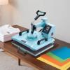 imageVEVOR Heat Press Machine 12 x 15 inch 5 in 1 Heat Transfer Machine with 30 oz Tumbler Press 360 Swing Away TShirt Pressing Digital Precise Control for TShirtsMugsHatsPlates Green5in112x1530OZGreen