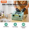 imageVEVOR Heat Press Machine 12 x 15 inch 5 in 1 Heat Transfer Machine with 30 oz Tumbler Press 360 Swing Away TShirt Pressing Digital Precise Control for TShirtsMugsHatsPlates GreenGreen Double Station