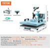 imageVEVOR Heat Press Machine 12 x 15 inch 5 in 1 Heat Transfer Machine with 30 oz Tumbler Press 360 Swing Away TShirt Pressing Digital Precise Control for TShirtsMugsHatsPlates Green5in115x15Green30OZ