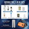 imageVEVOR Heat Press Machine 12 x 15 inch 5 in 1 Heat Transfer Machine with 30 oz Tumbler Press 360 Swing Away TShirt Pressing Digital Precise Control for TShirtsMugsHatsPlates GreenOrange30oz