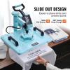 imageVEVOR Heat Press Machine 12 x 15 inch 5 in 1 Heat Transfer Machine with 30 oz Tumbler Press 360 Swing Away TShirt Pressing Digital Precise Control for TShirtsMugsHatsPlates Green5in112x1530OZGreen