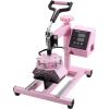 imageVEVOR Heat Press Machine 12 x 15 inch 5 in 1 Heat Transfer Machine with 30 oz Tumbler Press 360 Swing Away TShirt Pressing Digital Precise Control for TShirtsMugsHatsPlates Green5in115x15Pink30OZ