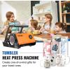 imageVEVOR Heat Press Machine 12 x 15 inch 5 in 1 Heat Transfer Machine with 30 oz Tumbler Press 360 Swing Away TShirt Pressing Digital Precise Control for TShirtsMugsHatsPlates GreenOrange30oz