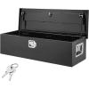 imageVEVOR Heavy Duty Aluminum Truck Bed Tool Box Diamond Plate Tool Box with Side Handle and Lock Keys Storage Tool Box Chest Box Organizer for Pickup Truck Bed RV Trailer 30quotx13quotx96quot SilverBlack