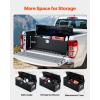 imageVEVOR Heavy Duty Aluminum Truck Bed Tool Box Diamond Plate Tool Box with Side Handle and Lock Keys Storage Tool Box Chest Box Organizer for Pickup Truck Bed RV Trailer 30quotx13quotx96quot SilverBlack