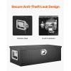 imageVEVOR Heavy Duty Aluminum Truck Bed Tool Box Diamond Plate Tool Box with Side Handle and Lock Keys Storage Tool Box Chest Box Organizer for Pickup Truck Bed RV Trailer 30quotx13quotx96quot SilverBlack