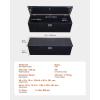 imageVEVOR Heavy Duty Aluminum Truck Bed Tool Box Diamond Plate Tool Box with Side Handle and Lock Keys Storage Tool Box Chest Box Organizer for Pickup Truck Bed RV Trailer 30quotx13quotx96quot SilverBlack
