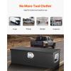 imageVEVOR Heavy Duty Aluminum Truck Bed Tool Box Diamond Plate Tool Box with Side Handle and Lock Keys Storage Tool Box Chest Box Organizer for Pickup Truck Bed RV Trailer 30quotx13quotx96quot SilverBlack