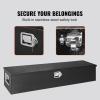 imageVEVOR Heavy Duty Aluminum Truck Bed Tool Box Diamond Plate Tool Box with Side Handle and Lock Keys Storage Tool Box Chest Box Organizer for Pickup Truck Bed RV Trailer 30quotx13quotx96quot SilverBlack