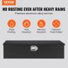 imageVEVOR Heavy Duty Aluminum Truck Bed Tool Box Diamond Plate Tool Box with Side Handle and Lock Keys Storage Tool Box Chest Box Organizer for Pickup Truck Bed RV Trailer 30quotx13quotx96quot SilverBlack