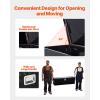 imageVEVOR Heavy Duty Aluminum Truck Bed Tool Box Diamond Plate Tool Box with Side Handle and Lock Keys Storage Tool Box Chest Box Organizer for Pickup Truck Bed RV Trailer 30quotx13quotx96quot SilverBlack