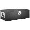 imageVEVOR Heavy Duty Aluminum Truck Bed Tool Box Diamond Plate Tool Box with Side Handle and Lock Keys Storage Tool Box Chest Box Organizer for Pickup Truck Bed RV Trailer 30quotx13quotx96quot SilverBlack