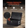 imageVEVOR Heavy Duty Aluminum Truck Bed Tool Box Diamond Plate Tool Box with Side Handle and Lock Keys Storage Tool Box Chest Box Organizer for Pickup Truck Bed RV Trailer 30quotx13quotx96quot SilverBlack