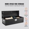 imageVEVOR Heavy Duty Aluminum Truck Bed Tool Box Diamond Plate Tool Box with Side Handle and Lock Keys Storage Tool Box Chest Box Organizer for Pickup Truck Bed RV Trailer 30quotx13quotx96quot SilverBlack