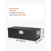 imageVEVOR Heavy Duty Aluminum Truck Bed Tool Box Diamond Plate Tool Box with Side Handle and Lock Keys Storage Tool Box Chest Box Organizer for Pickup Truck Bed RV Trailer 30quotx13quotx96quot SilverBlack