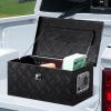 imageVEVOR Heavy Duty Aluminum Truck Bed Tool Box Diamond Plate Tool Box with Side Handle and Lock Keys Storage Tool Box Chest Box Organizer for Pickup Truck Bed RV Trailer 30quotx13quotx96quot SilverBlack