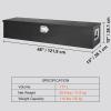 imageVEVOR Heavy Duty Aluminum Truck Bed Tool Box Diamond Plate Tool Box with Side Handle and Lock Keys Storage Tool Box Chest Box Organizer for Pickup Truck Bed RV Trailer 30quotx13quotx96quot SilverBlack