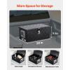 imageVEVOR Heavy Duty Aluminum Truck Bed Tool Box Diamond Plate Tool Box with Side Handle and Lock Keys Storage Tool Box Chest Box Organizer for Pickup Truck Bed RV Trailer 30quotx13quotx96quot SilverBlack
