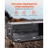 imageVEVOR Heavy Duty Aluminum Truck Bed Tool Box Diamond Plate Tool Box with Side Handle and Lock Keys Storage Tool Box Chest Box Organizer for Pickup Truck Bed RV Trailer 30quotx13quotx96quot SilverBlack