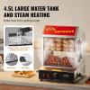 imageVEVOR Hot Dog Steamer 285QT 2Tier Hot Dog Hut Steamer 86185 Temperature Control Electric Bun Warmer with Tempered Glass Slide Doors Partition Plate Tong Stainless Steel for Hot Dogs ampamp Buns