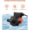 imageVEVOR Hot Water Recirculating Pump with Bypass Valve Instant Recirculation Pump Kit with Timer Adapter Circulation Circulator System Stainless Steel Head 013 HP 110120V for Tank Water HeatersCast Iron with 3Speed Control