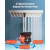 imageVEVOR Hot Water Recirculating Pump with Bypass Valve Instant Recirculation Pump Kit with Timer Adapter Circulation Circulator System Stainless Steel Head 013 HP 110120V for Tank Water HeatersStainless Steel Head with 3Speed Control  orange