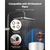 imageVEVOR Hot Water Recirculating Pump with Bypass Valve Instant Recirculation Pump Kit with Timer Adapter Circulation Circulator System Stainless Steel Head 013 HP 110120V for Tank Water HeatersStainless Steel Head with 3Speed Control  orange