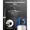 imageVEVOR Hot Water Recirculating Pump with Bypass Valve Instant Recirculation Pump Kit with Timer Adapter Circulation Circulator System Stainless Steel Head 013 HP 110120V for Tank Water HeatersStainless Steel with Bypass Valve and timer