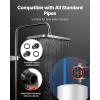 imageVEVOR Hot Water Recirculating Pump with Bypass Valve Instant Recirculation Pump Kit with Timer Adapter Circulation Circulator System Stainless Steel Head 013 HP 110120V for Tank Water HeatersCast Iron with 3Speed Control